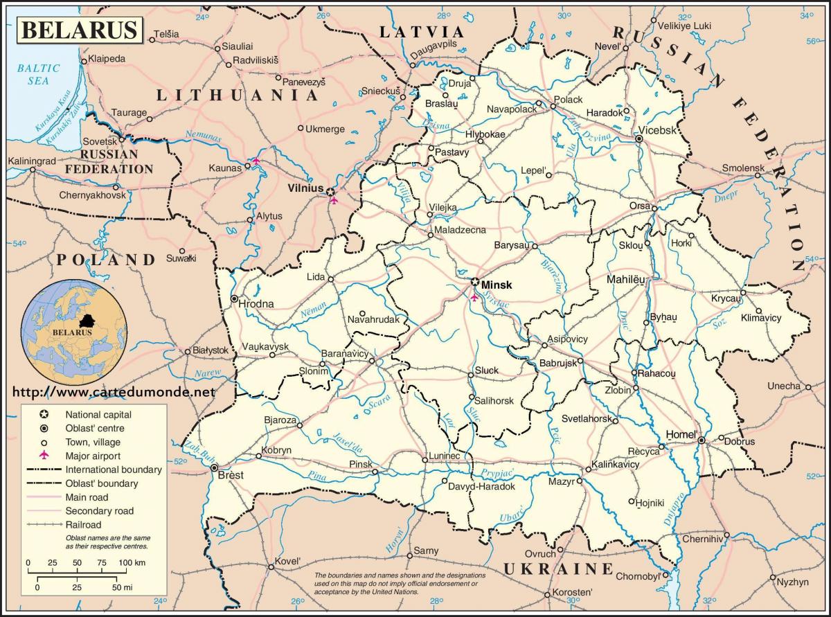 Belarus peta negara